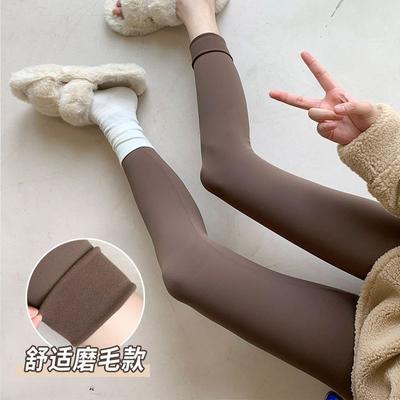 Shark Pants Women Wear Autumn and Winter Thin Bottoming High Waist Abdomen and Hip Lift Slim Yoga Velvet Seamless Barbie Pants