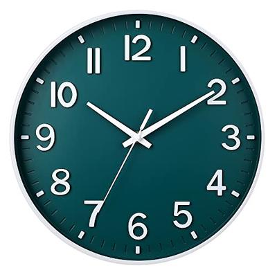 Leise Wanduhr Dunkelgrün