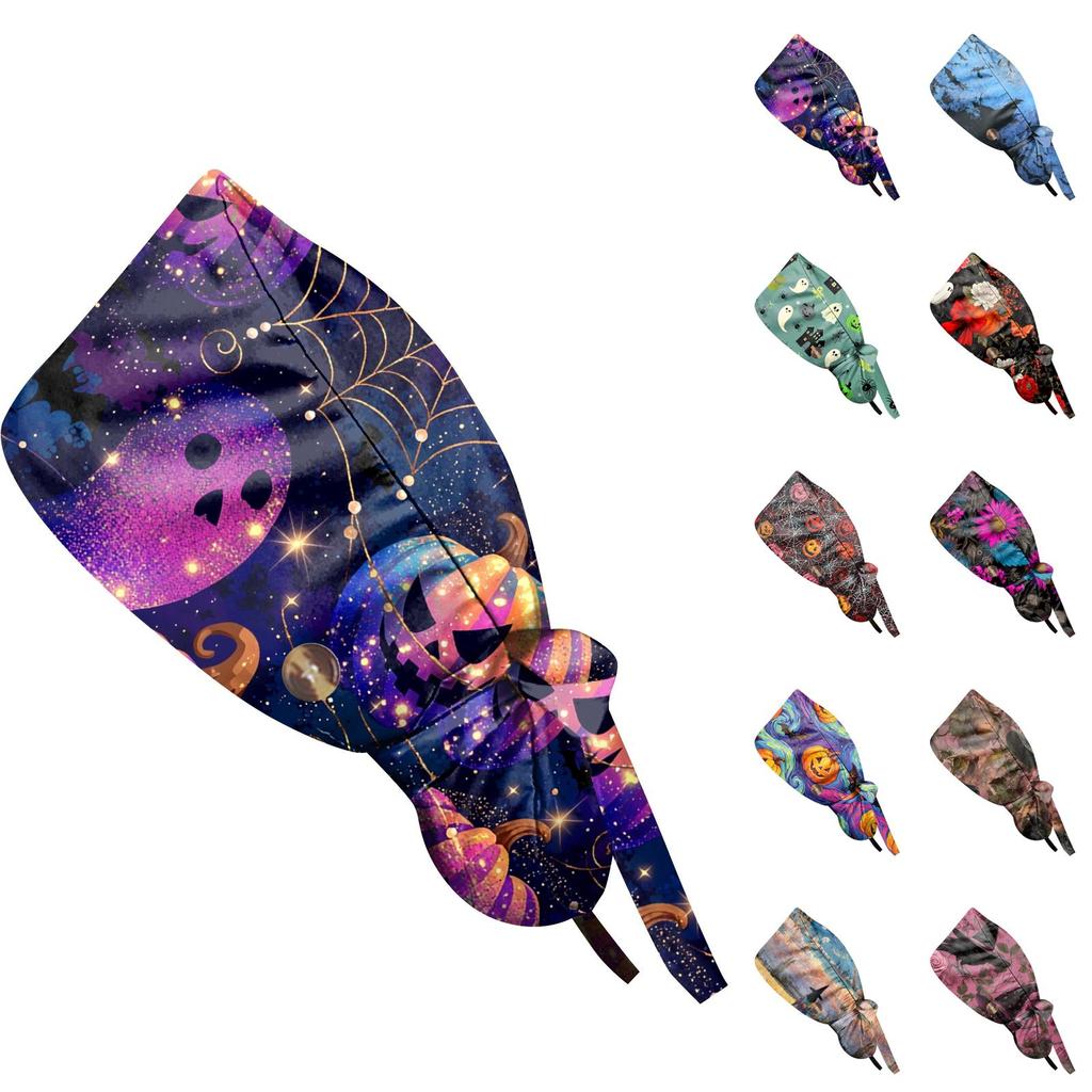 Women's Halloween Print Ponytail with - Design for Work and Casual Wear