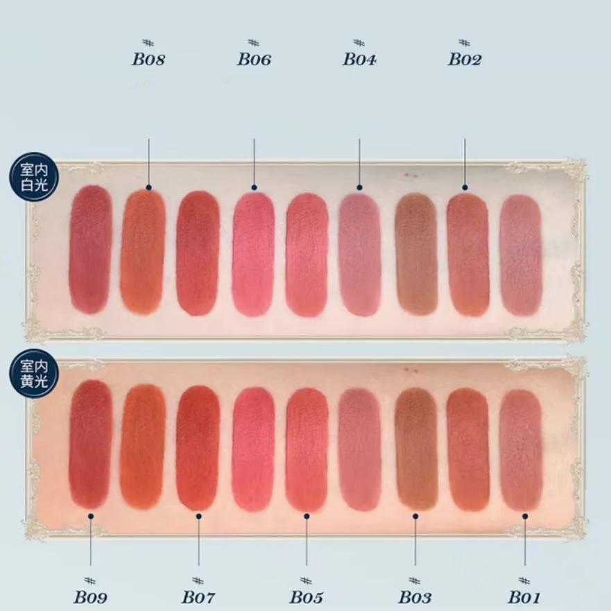 Flowerknows Garden Makeup Tekutá rtěnka na rty, Dlouhotrvající matná rtěnka pro až 12hodinové nošení, Sametový tekutý rtěnka, Lesk na rty, Hydratační přípravek