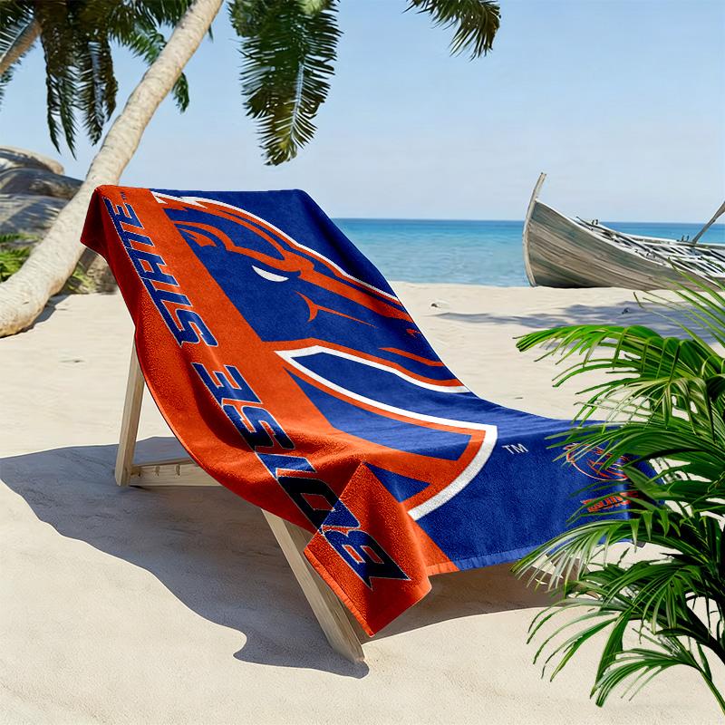 Boise State Broncos Print Beach Towel, Large Soft Quick Dry Towel for Beach Camping Swimming