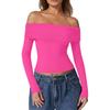 Women's Fashion Sexy One Shoulder Desire Long Sleeve Milk Silk Bottoming Shirt