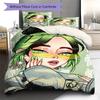 Billie Eilish Pattern Bedding,Quilt Set Quilt Cover Pillowcase Home Birthday Gift (1 * Duvet Cover + 2 * Pillowcase, Without Core)