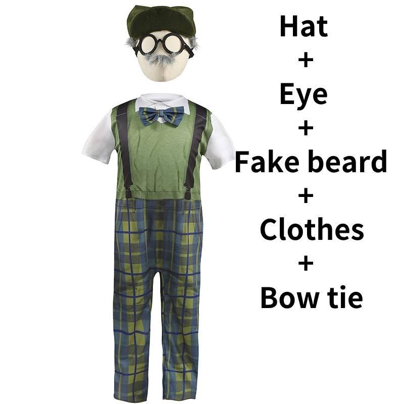

Очаровательный костюм дедушки для мальчиков в комплекте со шляпой и очками, наряд для косплея L