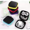 Étui en cuir à fermeture éclair pour écouteurs, boîte de rangement pour écouteurs, Portable de voyage, organisateur de câble USB, sac rigide de transport pour pièce de monnaie et carte mémoire, 1 pièce
