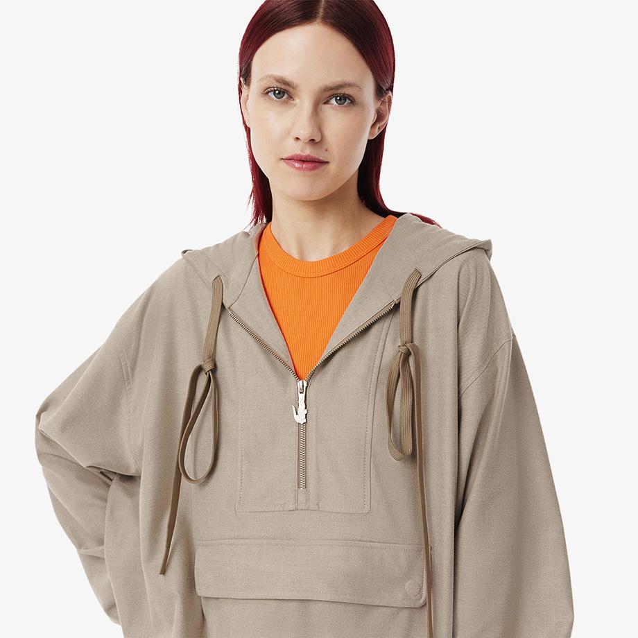 Lacoste Women's Flannel Hooded Top CF4188-54NICC