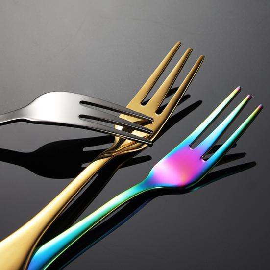 Obstgabel Langer Spiegelpolierter Griff Edelstahl Kreativer Flügel Kaffeelöffel Dessert