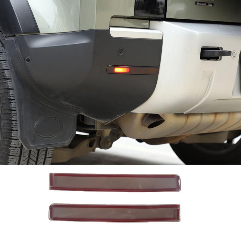 For Land Rover Defender 90 110 130 -2025 ABS Smoked Black Car Rear Fog Lights Cover Decoration Car Accessories Style A