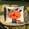 Christmas Illustrations Cushion Cover Soft Reversible Durable Pillow Cover MultiScene Use for Home Car Daily Comfort