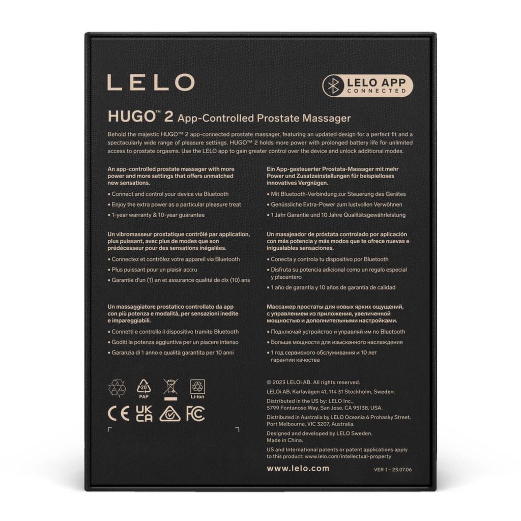 LELO - Hugo 2 App - prostate massager black