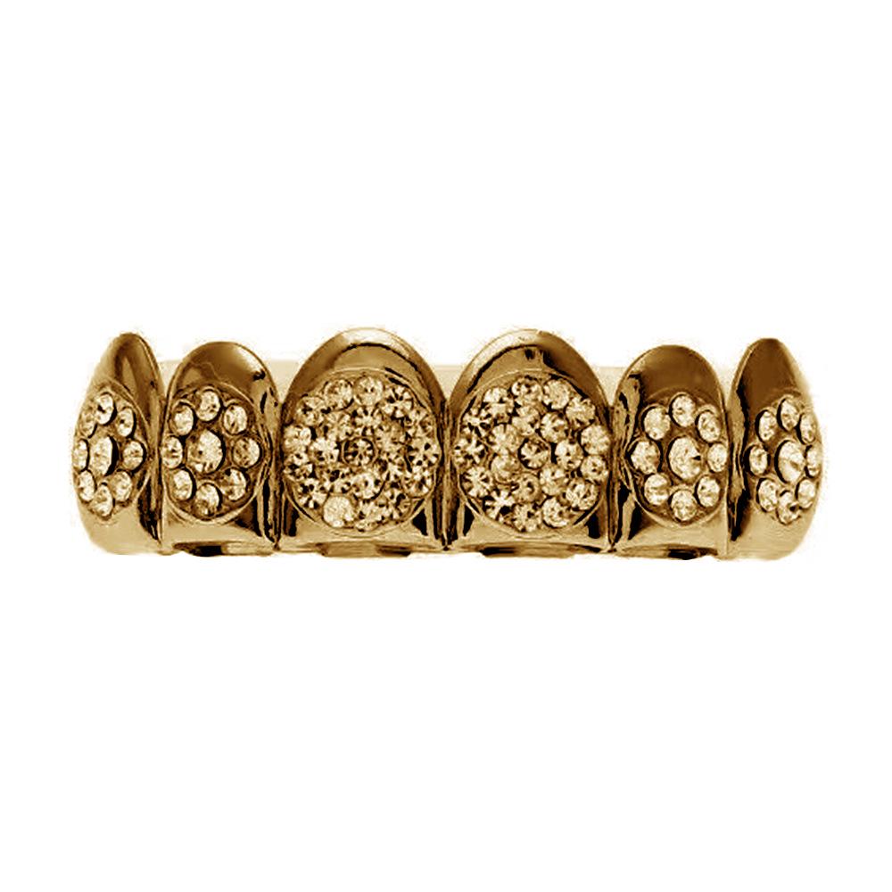 18K Gold Plated Diamond Hip Hop Grill – European Hot Seller for Christmas Performances