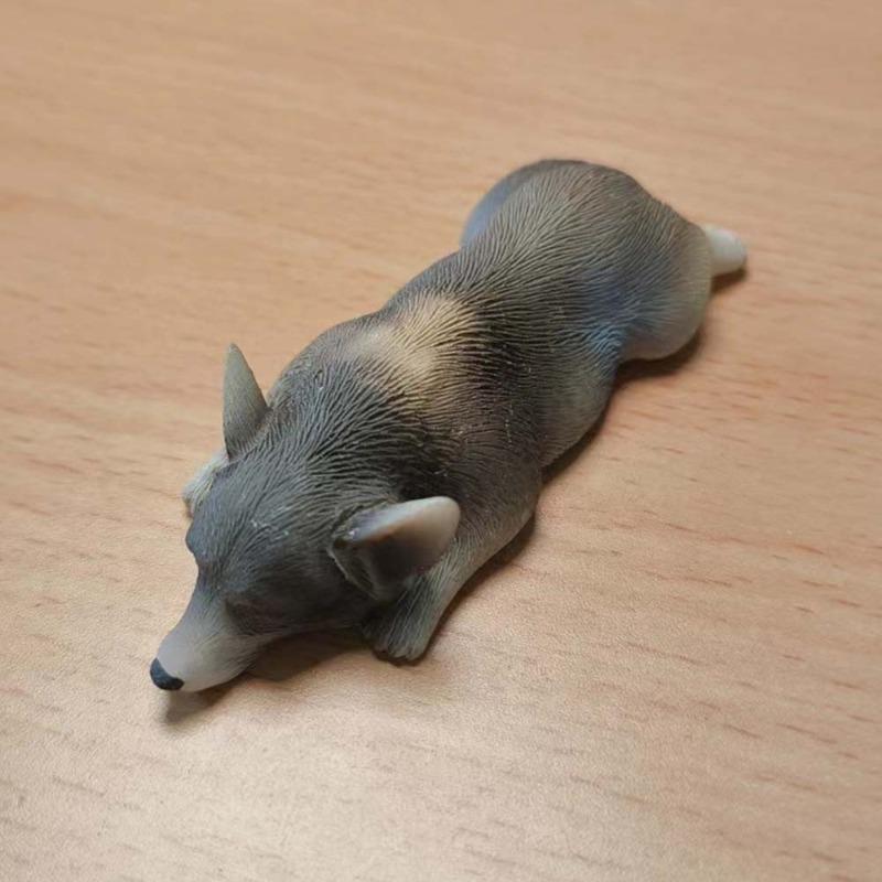 Warm Series, Sleepy Series, Corgi Model, Super Cute Shiba Inu Figurine, Fridge Magnet Doll