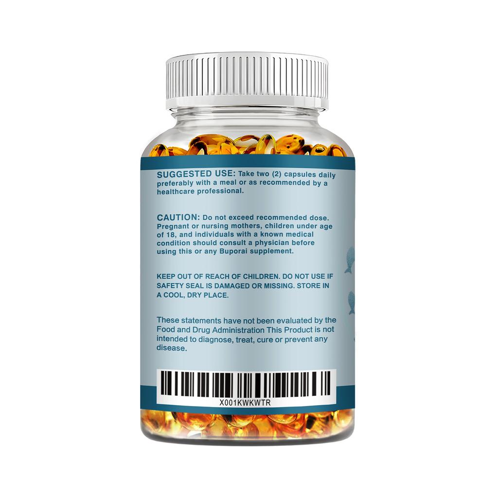 Capsule di Olio di Pesce Omega-3 3600mg - 3x Forza con EPA, DHA, Massima Potenza