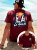 Men Los Angeles LA T Shirt Vintage California Beach Palm Tree Sunset Graphic Print Streetwear Casual Summer Short Sleeve Tee