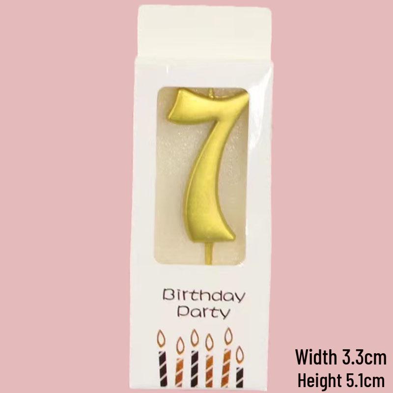 50 Gold Number Candle Cake Toppers, Individually Boxed for Kids' First Birthday