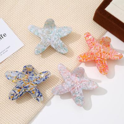 Koreanischer Stil Stern Acetat Krallenclip - Sommer Frisches Cartoon Haaraccessoire für Damen