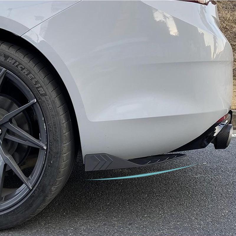 For VW Golf Mk8 MK7 MK7.5 MK6 MK5 GTI GTD GTE R R-LINE 2Pcs Rear Bumper Lip Wrap Angle Diffuser Splitter Canard Spoiler