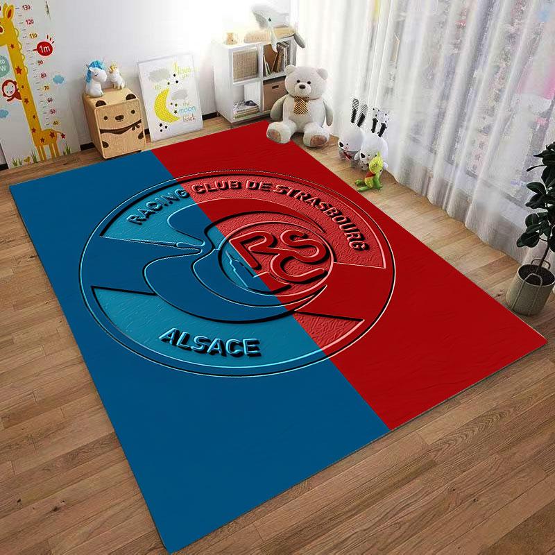 Racing Club Strasbourg Carpet suitable as a non-slip mat for the living room or bedroom sofa