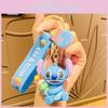 Entzückender Cartoon Stitch und Agin Schlüsselanhänger Pvc Material Niedliches Paargeschenk