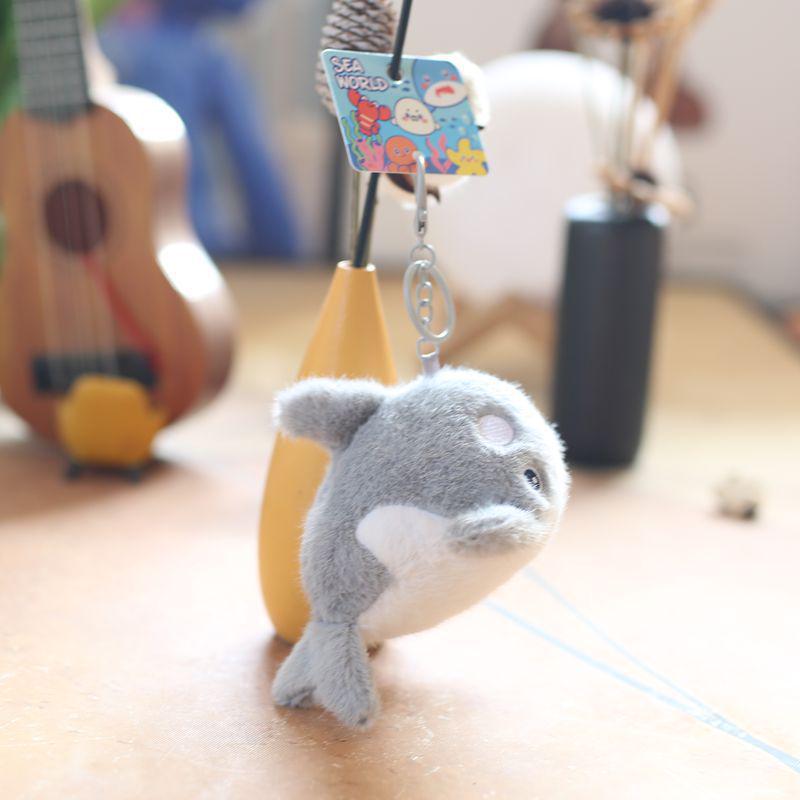 Adorable Marine Animal Plush Keychain: Crab, Lobster, Jellyfish, Shark Bag Charm Souvenir