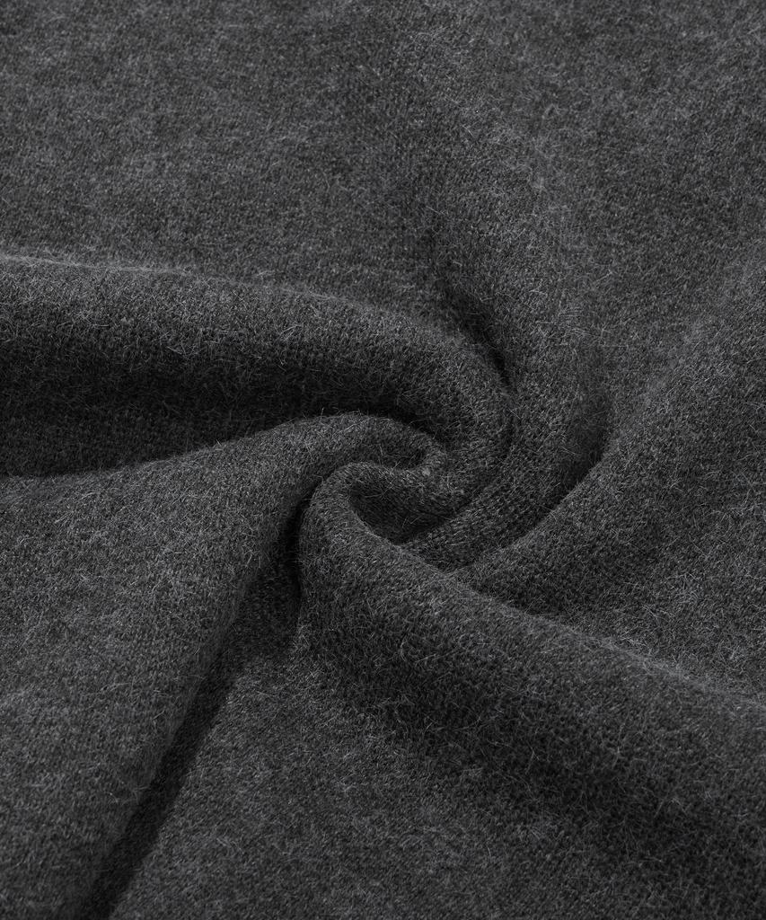 TRILLION Hairy Graphic Logo Oversized Jacquard Knit (Charcoal)