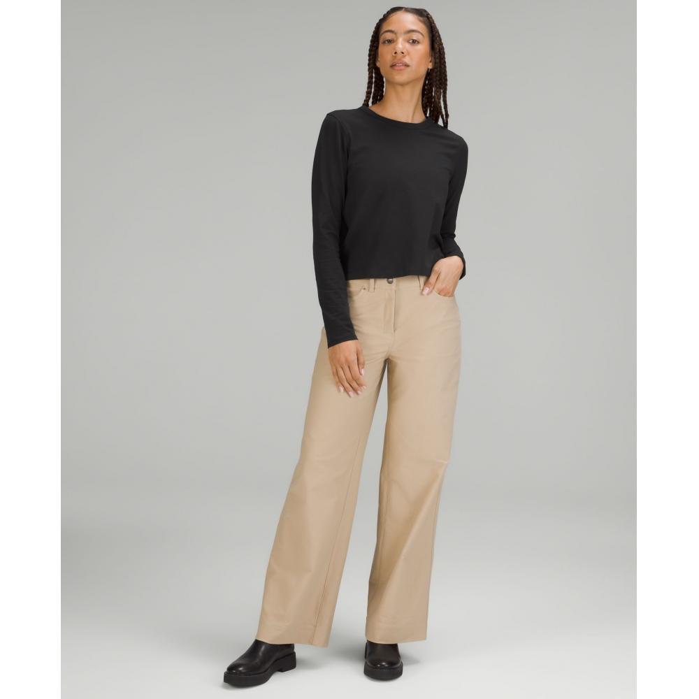 Lululemon Classic Fit Cotton Blend Long Sleeve Shirt Black