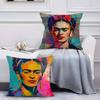 F-Fridas Painting Art Pillow Case Anti-Dustmite Pillowcase Invisible Zipper Silky Short Plush Sofa Cushion Cover