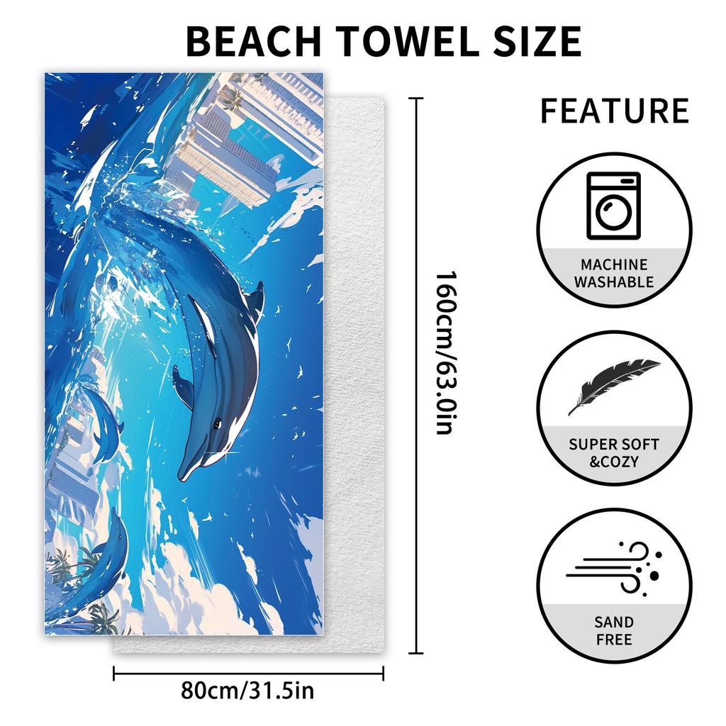 New, Double-sided Velvet Beach Towel, Support Surf Towel, Sports Towel.