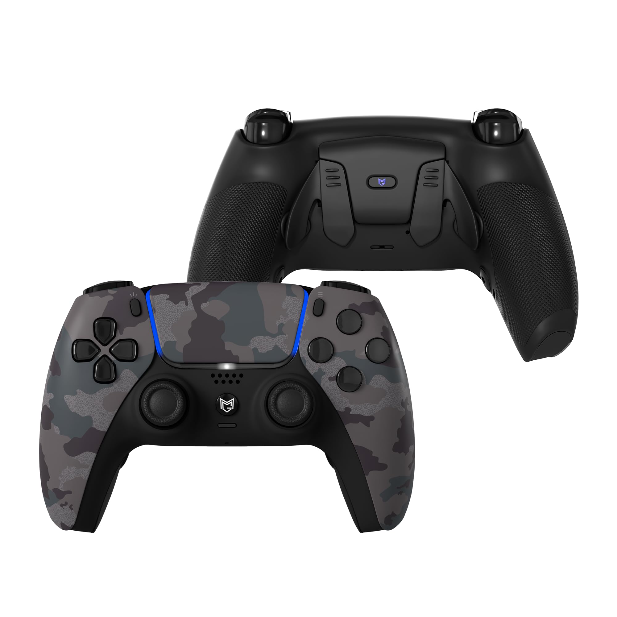 

Спеціальний контролер FusionX для PS5, сумісний контролер, сумісний з ПК, FPS-контролер, тип кнопок, перемикач, функція переналаштування профілю, оснащений сірий колір