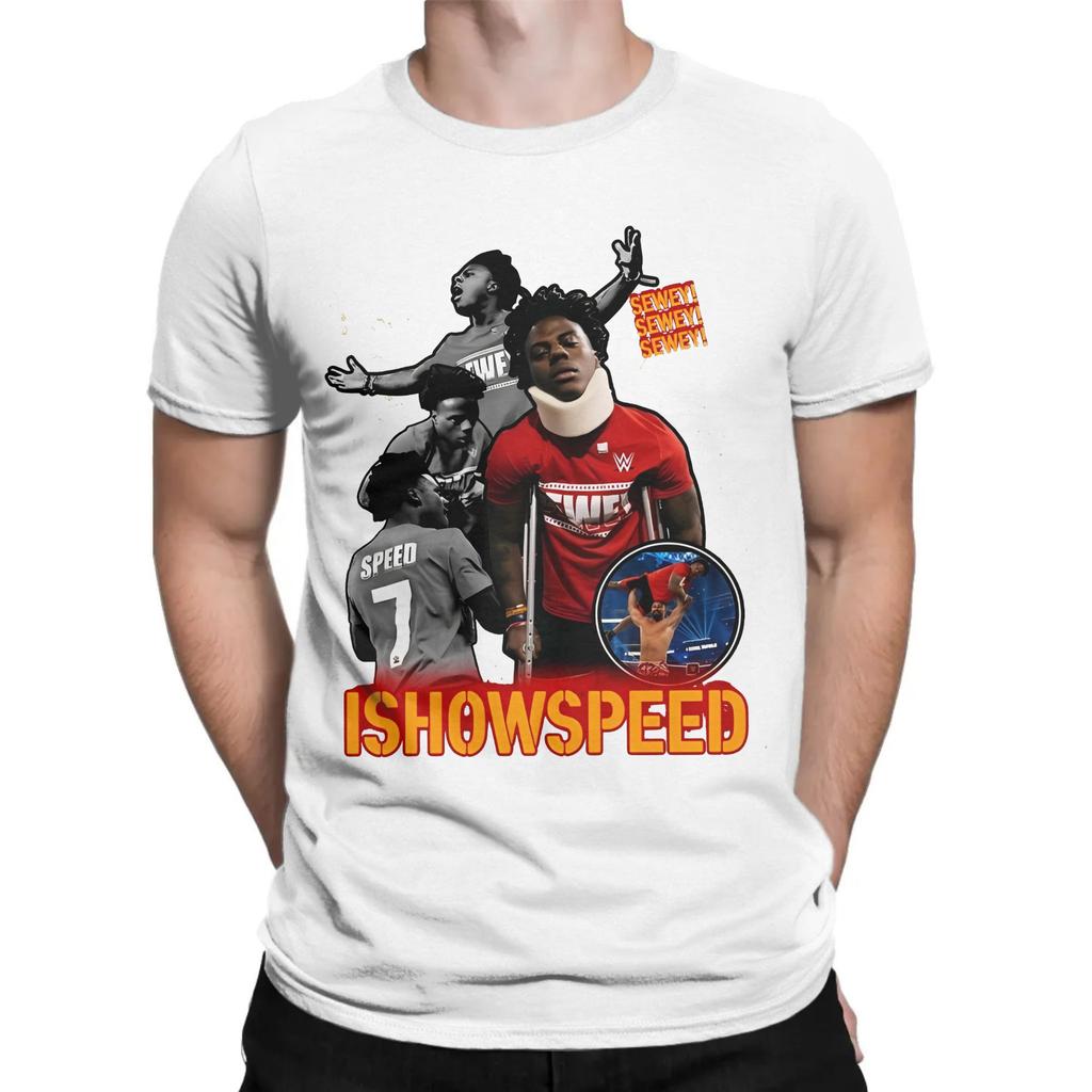 Fashion IShowSpeed Royal Rumble T Shirt For Unisex Pure Cotton T-shirts Short Sleeve Tops