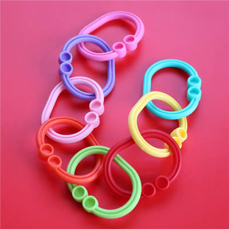 Colorful Baby Teething Ring - Rubber Hand Grip Toy with Multiple Colors, CPC CE Certified