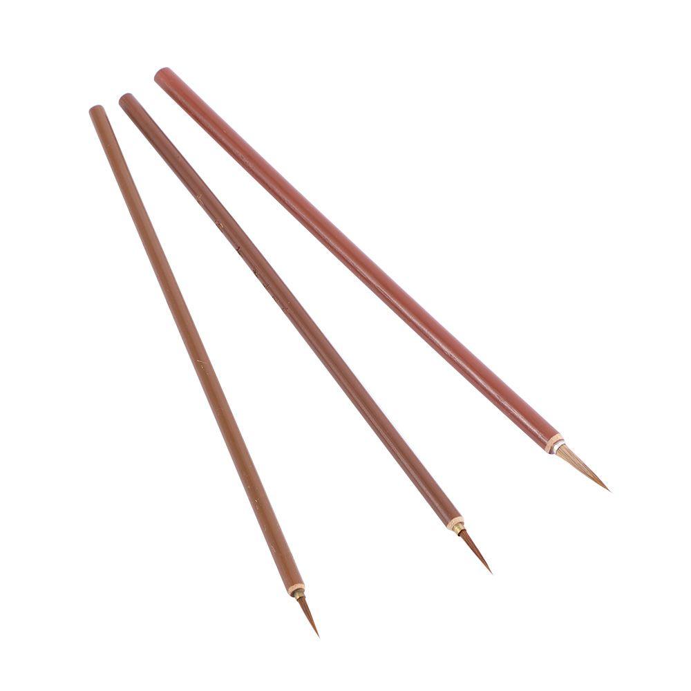 3pcs Chinese Calligraphy Painting Paint Brush Hook Line Pen Art Stationary Drawing Supplies