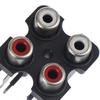 5Pcs 2/4 Hole Rca Female Stereo Audio Jack Av Audio Input Socket Connector