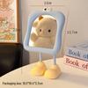 Portable Cute Desktop Makeup Mirror with Stand and Storage for Dorm or Home