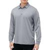 Men's Outdoor Long Sleeve Polo Shirt Lightweight Breathable Military Tactical T Shirt Performance Casual Work Hiking Sport Golf Shirts EURO Size