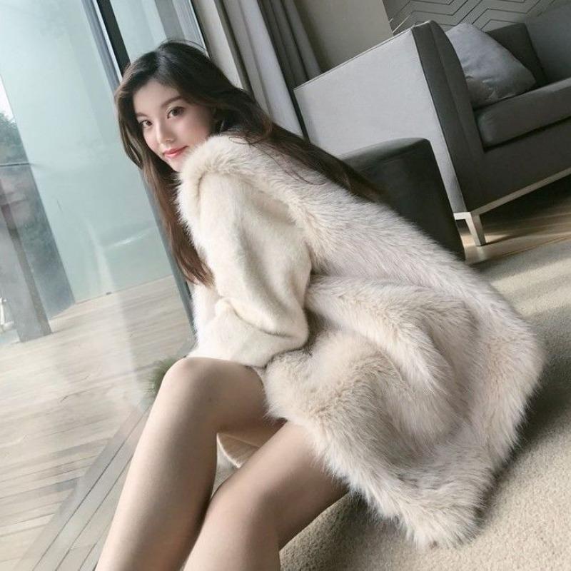 

Новый жилет из искусственного меха средней и длинной длины, пальто из искусственного меха лисы, женский осенне-зимний меховой жилет XL абрикосовый