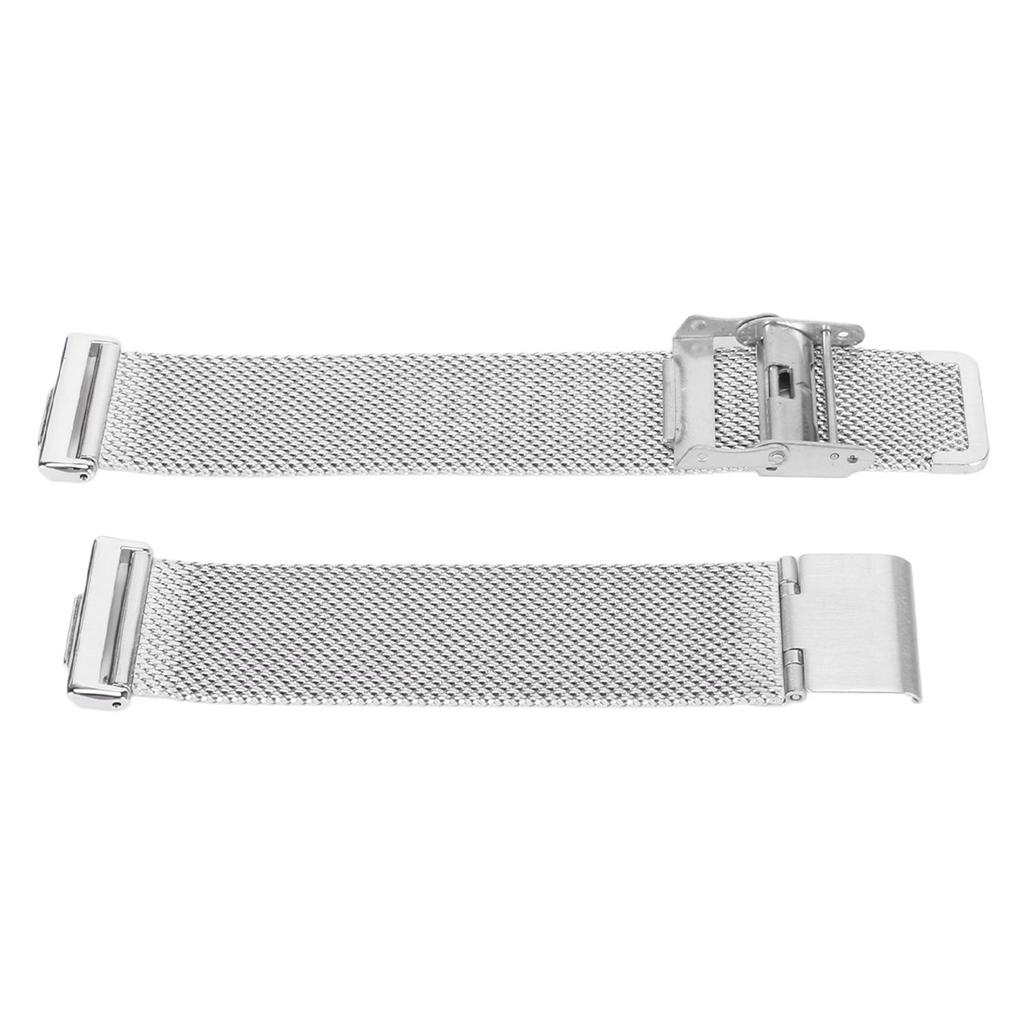 Stainless Steel Watch Strap Adjustable Wristband with Metal Buckle Watch Band for Huawei Watch Fit 2 Silver