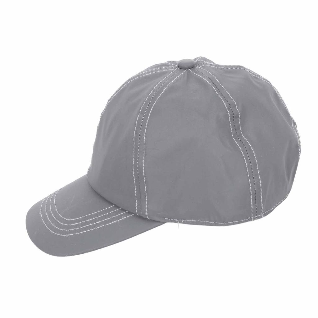 Baseball Silver Gray Night Reflective Cotton Stylish Baseball Hat for Walking Running Daily Wear