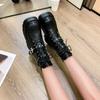 2024 Fashion Goth Platform Ankle Chelsea Boots Women Rock Emo Chunky Grunge Wedges Motorcyccle Shoes Big Sizes 43 Booty Woman