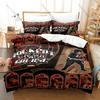 3PCS Jackpot Crash Course Text Pattern Duvet Cover Set Minimal Casino Typography Bedding Cover With 2 Pillowcases Bedroom Decor