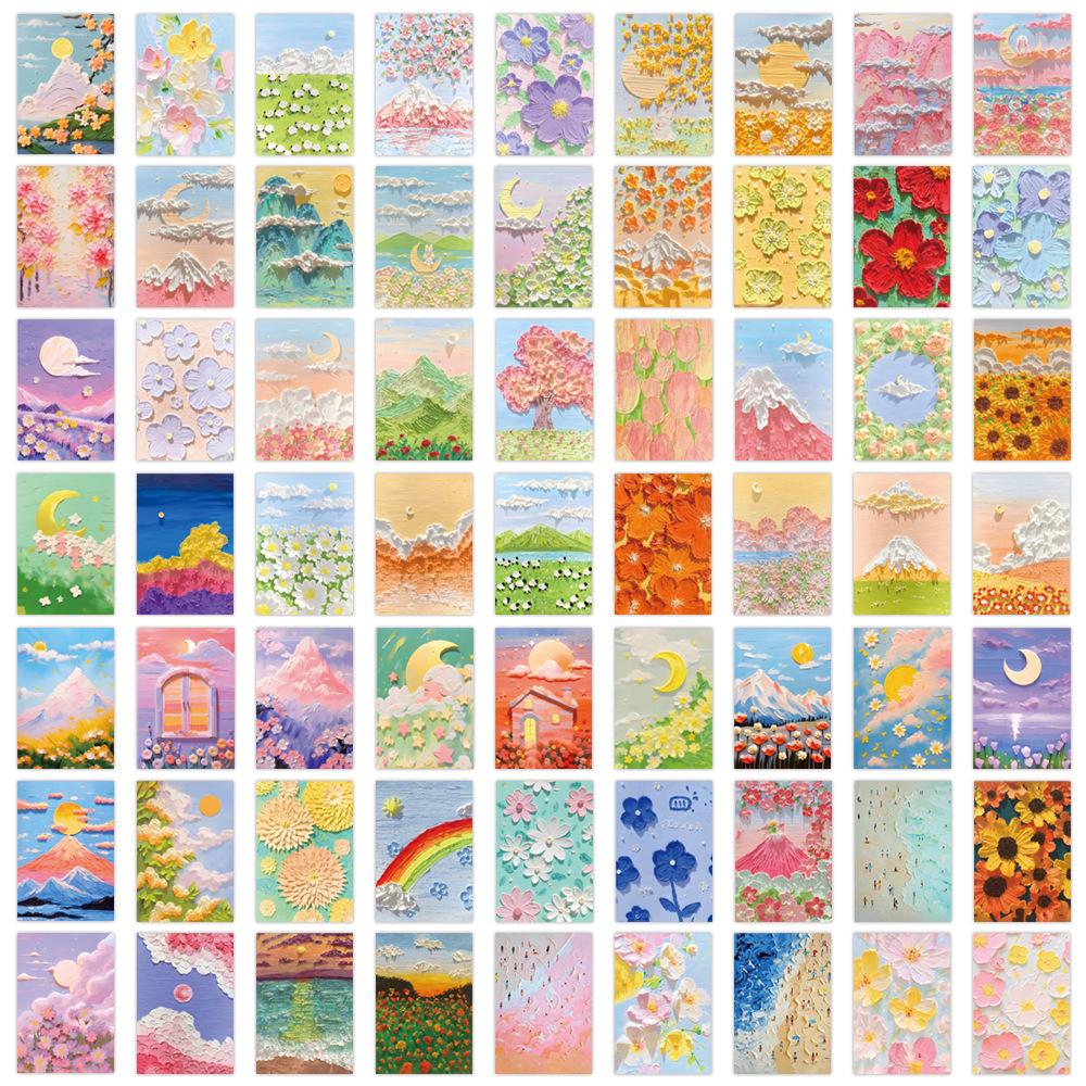 120 Sheets 3D Oil Painting Graffiti Stickers for DIY Journal, Desk, Skateboard, and Guitar Decoration