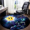 1pc Star Luigi Chair Carpet for Office, Indoor Non Slip Washable Polyester Fiber Carpet, Mat For Office, Machine Washable