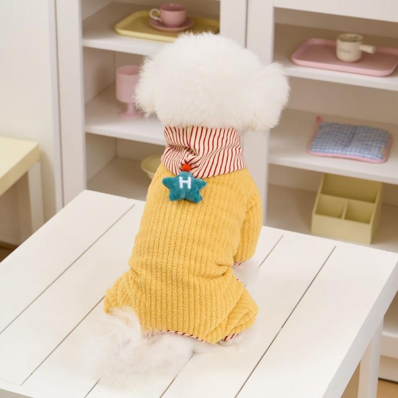 Fleece Dog Costume Autumn Winter Pet Jumpsuit Hoodies Dog Clothes Four Legs Clothing Puppy Coat Chihuahua Bichon Yorkie Pajamas