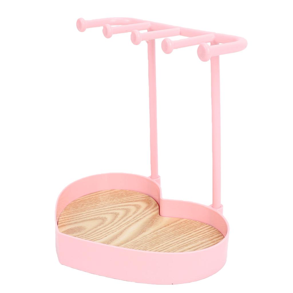 Necklace Holder Heart Shaped Aesthetic Jewelry Stand Necklace Holder for Bedroom Decor Pink