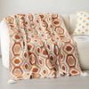 Bohemian Thick Fleece Blanket Office Nap Bed Throw Airplane Travel Cozy Warm Lightweight Soft Acrylic 130x170cm