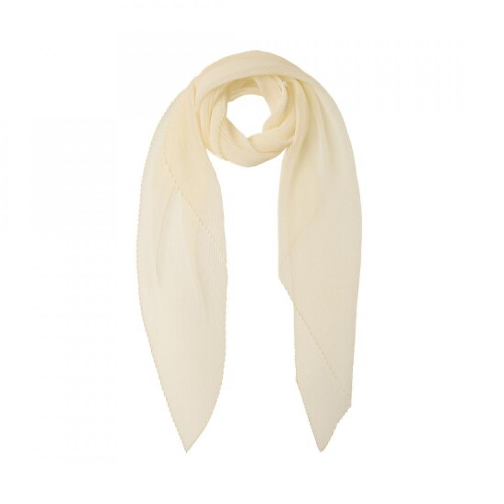 Pleats Me Chiffon Solid Long Pleated Scarf Epscf225002