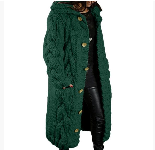 2025 Women's Plus Size Fashion Cardigan Sweater Coat - European & American Style Knitwear