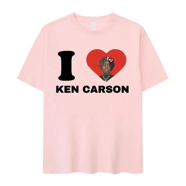 2026 Ken Carson I Like The Printed Tshirts with Patterns These Are Womens Fashionable Tops In The Harajuku Style Streetwear
