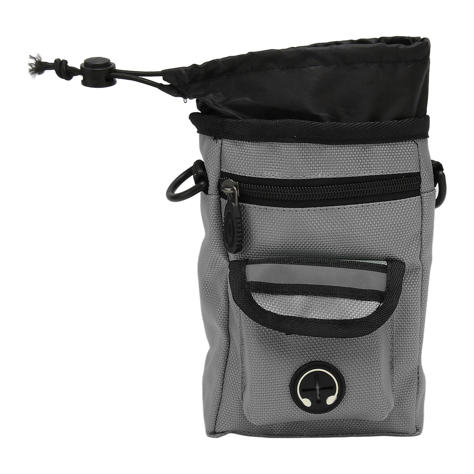 

Dog Treat Pouch with Poop Bag Holder Large Capacity Hands Pet Training Snack Bag with Waist Belt