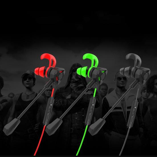 Gaming Earphone with Microphone Wire Control 3.5mm Jack In-ear Earphones E-sports Game Earphone for Mobile Phone